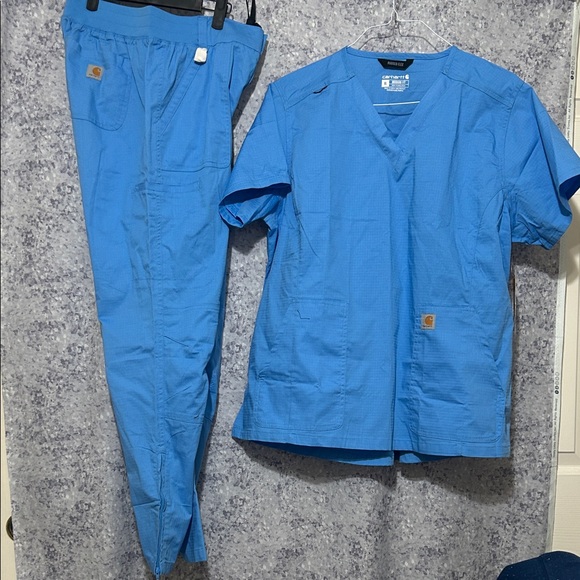 Carhartt Bright Blue Medical Uniform Set - Picture 1 of 14